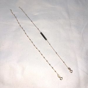 14K gold small ball bracelets